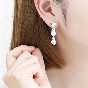 Deliciae　PT900/K18PG　ハートピアス　ダイヤモンド【2.74ct】鑑別書付　K05152-H