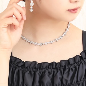 Deliciae　PT900/K18PG　ハートネックレス　ダイヤモンド【14.11ct】鑑別書付　K05154-H