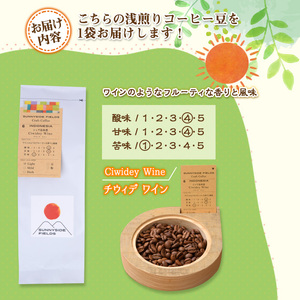 ＜浅煎り＞コーヒー豆(200g)「no.6 晴れた日のスタート」 珈琲 チウィデ・ワイン インドネシア フルーティー 酸味 常温 【man136】【サニーサイド】