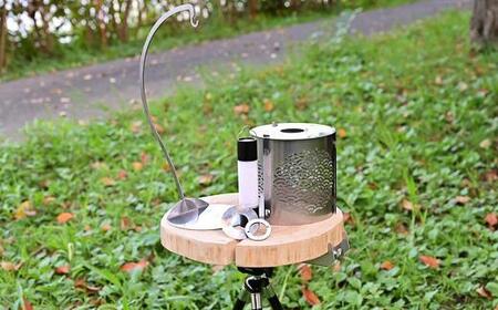 板金加工会社が製作する「Kumpel LEDランタンシェード 青海波柄」