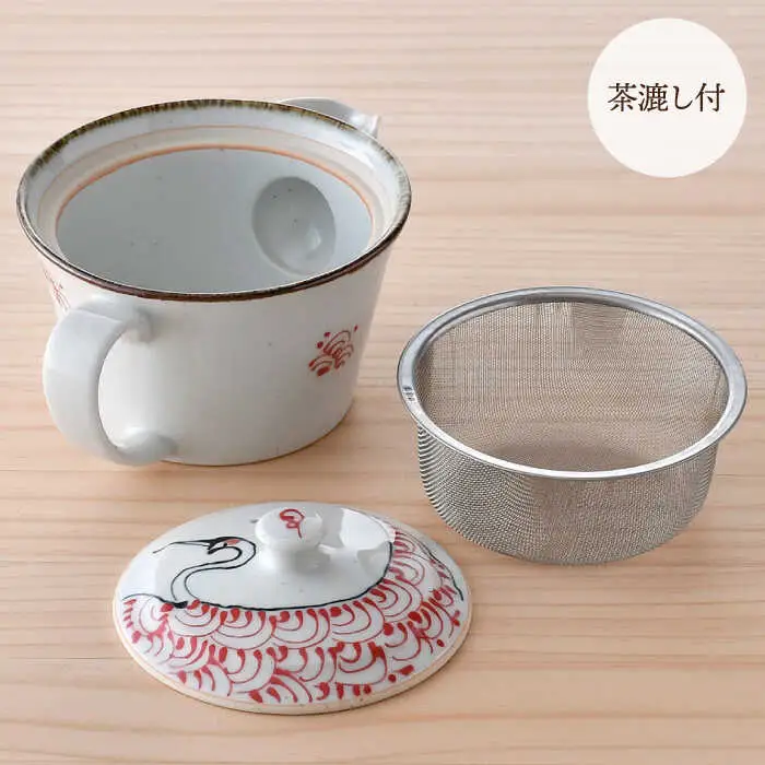 【波佐見焼】つるかめ ティーポット 1点【伸栄陶器】[JG02]