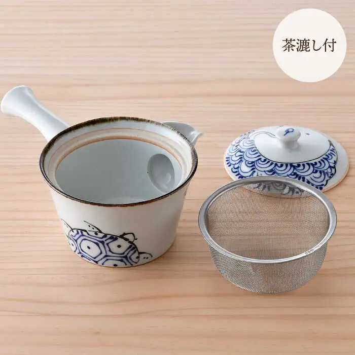 【波佐見焼】つるかめ 急須 1点【伸栄陶器】[JG03]