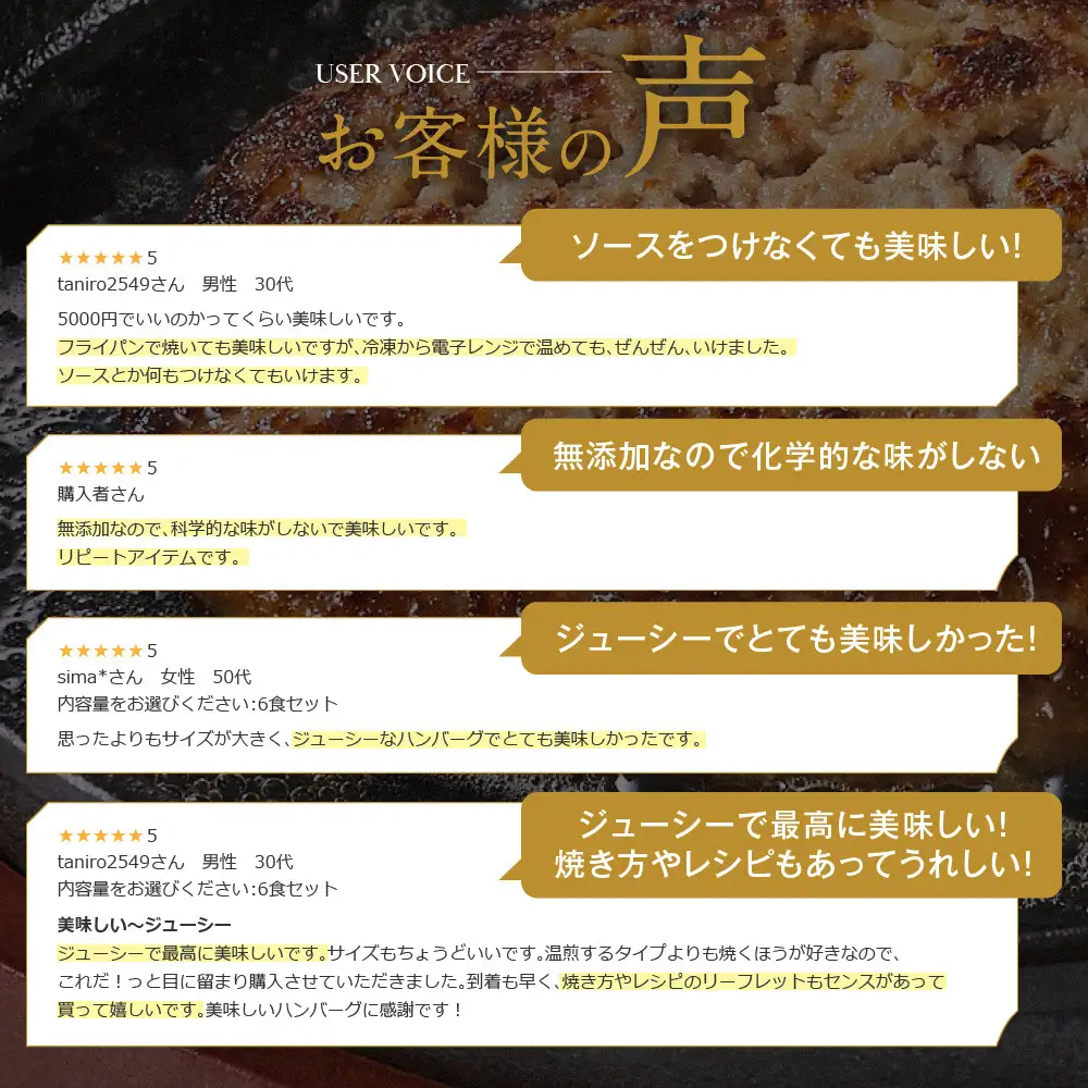 堺の技が光る無添加の牛肉100％ハンバーグ 6食セット ハンバーグ