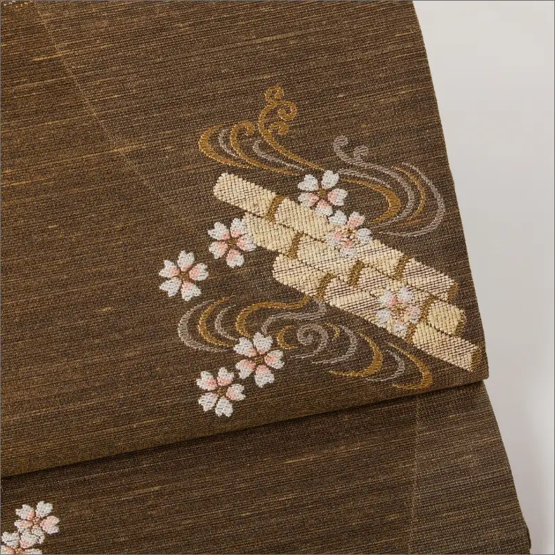 丹後の藤布　袋帯「天の川」　草
