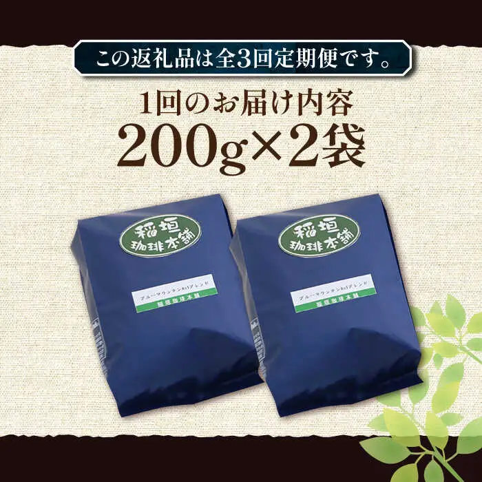 【全3回定期便】ブルーマウンテン NO.1 ブレンド コーヒー ( 浅煎り )[VAS167] 珈琲 コーヒー 