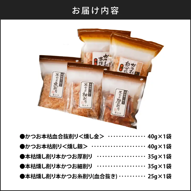 ご家庭で料亭のダシを！鰹節屋の本格削り節セット K020-011 魚