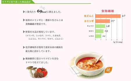 信州産きのこを味わう具沢山スープ トマト仕立て 16個セット 
