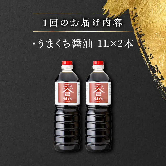 【12回定期便】なるせみそ・しょうゆ うまくち醤油 1L×2本 /角味噌醤油 [UAX034] 醤油