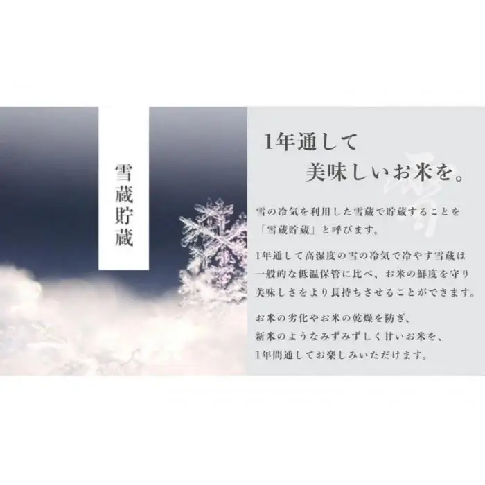 ≪ 令和8年産 新米 予約 ≫【 定期便 】 5kg ×6ヶ月《 雪蔵貯蔵 無洗米 》 金賞受賞 魚沼産コシヒカリ 雪と技　農薬5割減・化学肥料5割減栽培