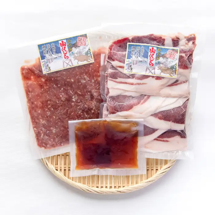 イノシシ鍋（山椒つくね入り） 約750g