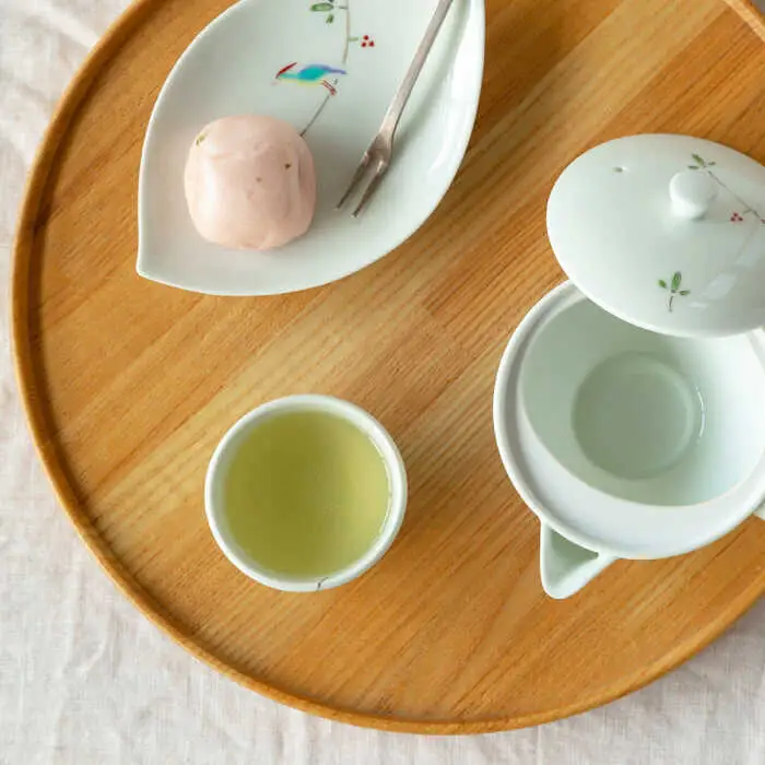 【波佐見焼】枝小鳥 一服茶器セット 湯呑み 急須【西海陶器】[OA329]