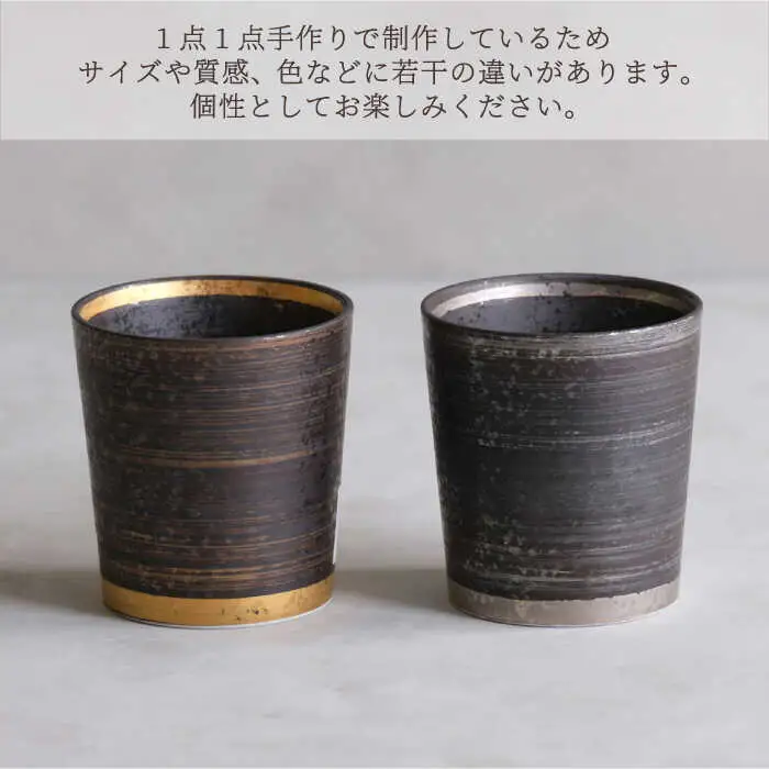 【波佐見焼】キーポ ロックカップ 金・銀 2点セット【西海陶器】[OA344]