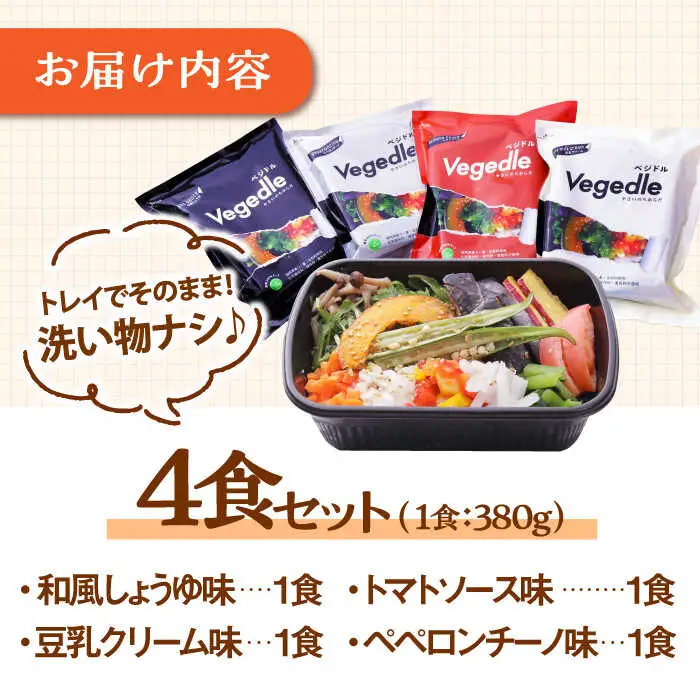 【レンジで簡単】【国産野菜12種】新感覚ヌードル「ベジドル」4食セット 桂川町/有限会社フーデスト [ADBJ001] ラーメン ラーメン ラーメン ラーメン ラーメン