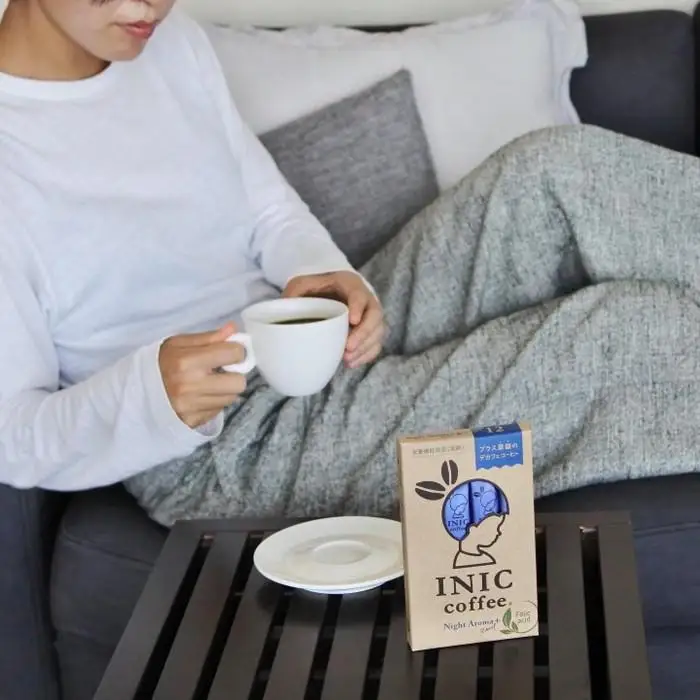 カフェインレス デカフェ 葉酸 コーヒー スティック INIC coffee ナイトアロマ+ 12本 粉末 手軽に本格ドリップの味 珈琲 妊婦 飲みやすい 苦味 コク イニック インスタントを超える味