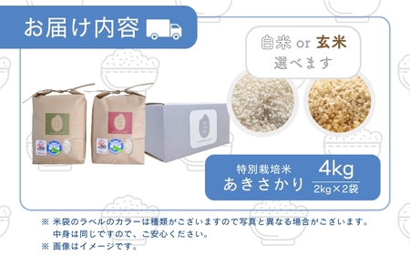 【先行予約】【令和7年産】受賞歴多数！福井県 坂井町産 特別栽培米あきさかり 計4kg（白米）【2025年9月下旬より順次発送予定】 [A-4834_01]