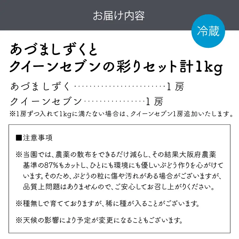 泉州ぶどう あづましずくとクイーンセブンの彩りセット【065D-017】