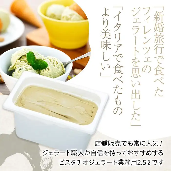 【訳あり】イタリア ピスタチオ ジェラート 2.5リットル