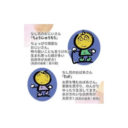 『白井の魅力』ギフトセットB 「なし坊ファミリー」キャラクターグッズ 詰め合わせ トートバッグ ハンドタオル ボールペン シャープペン