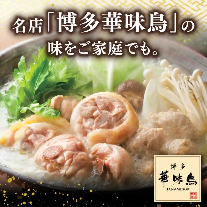 【全3回定期便】博多華味鳥 水炊き セット 3-4人前 （ちゃんぽん麺付） 桂川町/トリゼンフーズ [ADBN007] 鶏 鍋 鍋セット お鍋 お取り寄せ 3人前 4人前 定期便