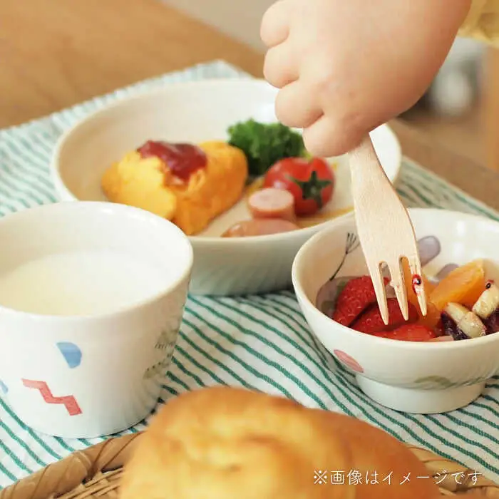 【波佐見焼】こども用食器 3点セット(動物) 【studio wani】[MB46]