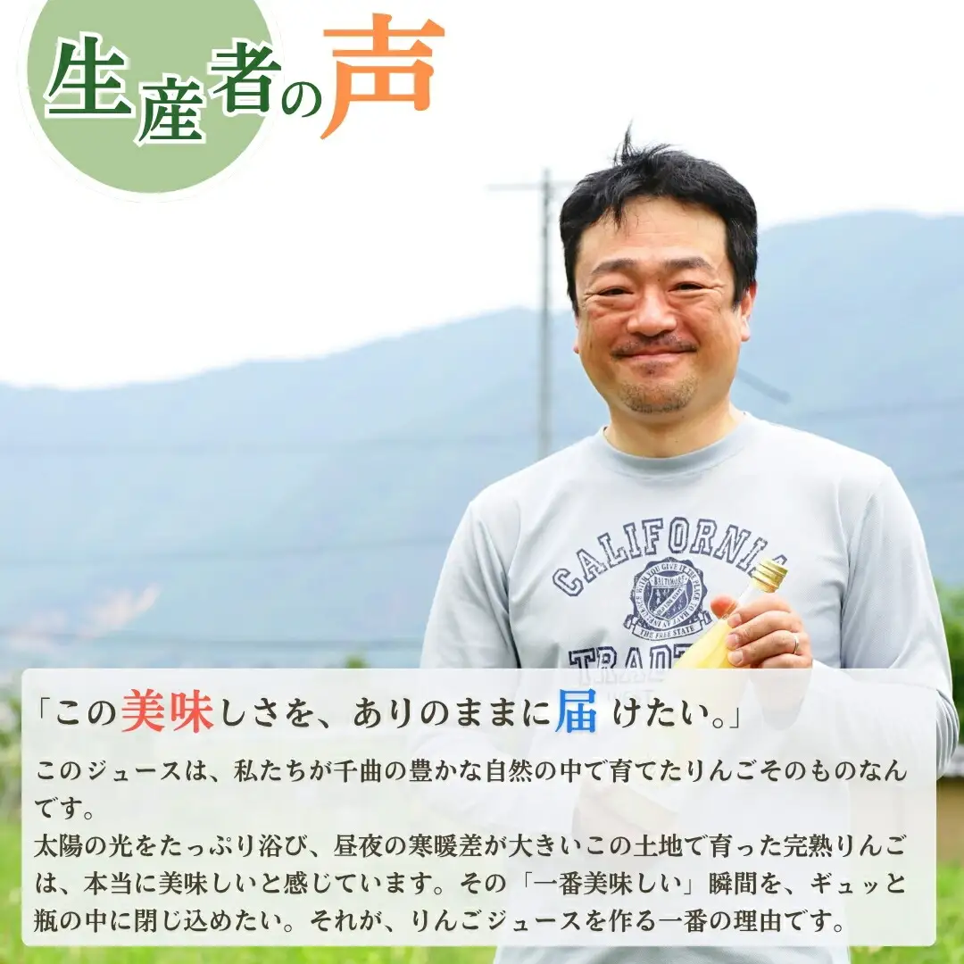 りんご ジュース(サンふじとシナノゴールド) 1L×6本 |りんごジュース