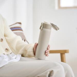水筒　ステンレス　ケータイ　ボトル　ワンタッチ　５００ｍｌ　SKB-O500　アイボリー