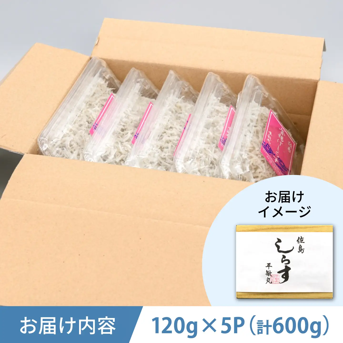 釜揚げ 湘南しらす 600g 小分け 120g×5パックしらす [AKEZ001] 
