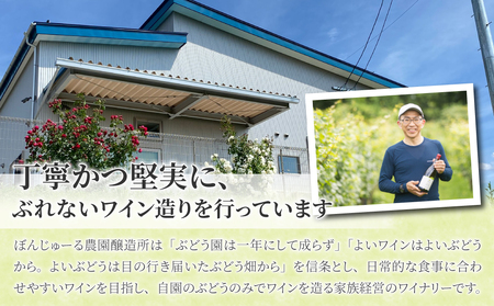 【ぼんじゅーる農園醸造所】人気の白ワイン3本セット（鞍掛シャルドネ、祢津アリゴテ、祢津ピノ・ブラン）| 国産 長野県 お酒