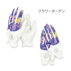 ゴルフ用手袋（レディース両手用）H-ONE Graphic (エイチ-ワン グラフィック) ゴルフグローブ ゴルフ用 レディース ハシセン UVカット  S/ハートハート