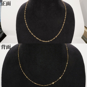 シャインクリップロングネックレス K18【ネックレス アクセサリー 金 ゴールド おしゃれ 記念日 プレゼント 贈り物 母の日 バレンタイン クリスマス ホワイトデー 国産】（36-11）