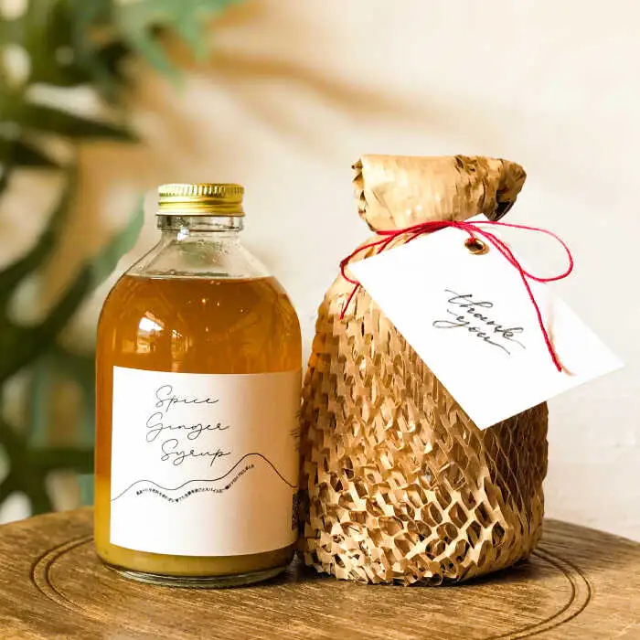 スパイスジンジャーシロップ(290ml×2本) / ジンジャー シロップ 自家製 生姜 自然 暮らし / 諫早市 / のんびり山　 [AHBA003]