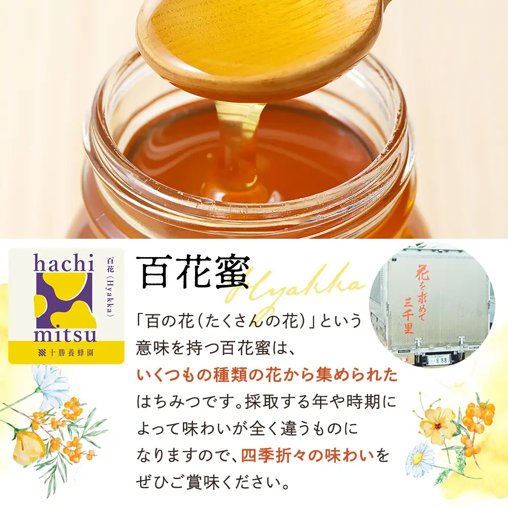 十勝養蜂園 蜂蜜 はちみつ ハチミツ 国産 百花蜜 計1kg（500g×2個） 無添加蜂蜜 高糖度蜂蜜 保存食 ギフト 母の日 父の日 敬老の日
