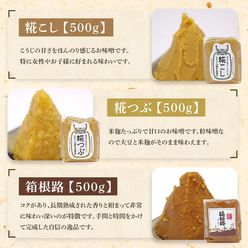 いいちみそ 500g×6種セット ｜ みそ 熟成 厳選 大容量