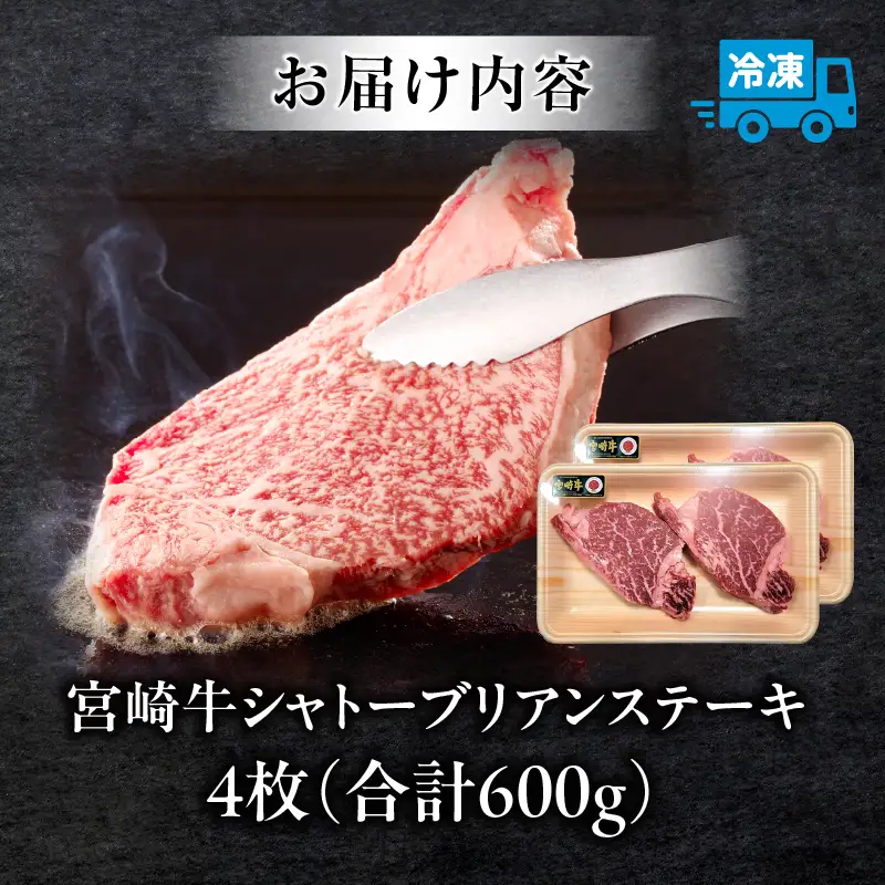 牛肉 シャトーブリアン・ヒレ 牛肉[宮崎牛 ステーキ 600g]