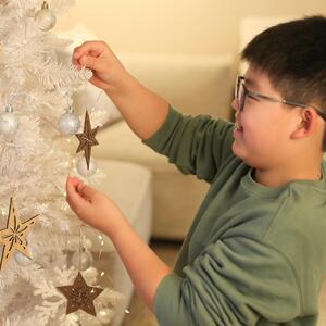 【ウォールナット】1年中飾れる 天然木のオーナメント スターセット 木製 Christmas Xmas tree kitoen（木と縁）