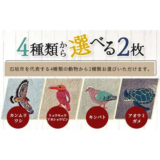 地域の自然を守るタオル 選べる2枚セット　KB-184-1