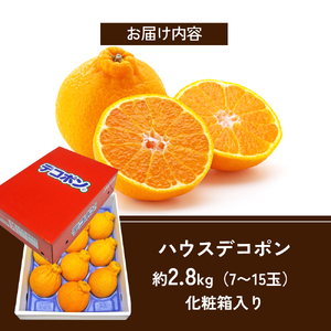 【 小豆島 】 ハウスデコポン 約2.8kg 化粧箱 柑橘 デコポン 不知火 果物 フルーツ ハウス くだもの 国産 香川 香川県 土庄 土庄町 