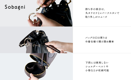 Sobagni　Bucket Bag ブラック