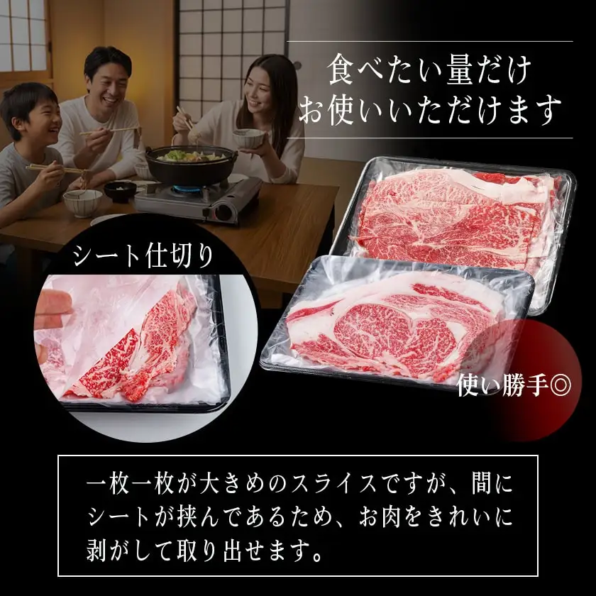 宮崎牛スライスセット1kg〔AC-2526〕_(都城市) 宮崎牛 上級ランク リブロース スライス ウデ モモ 500g 霜降りすき焼き