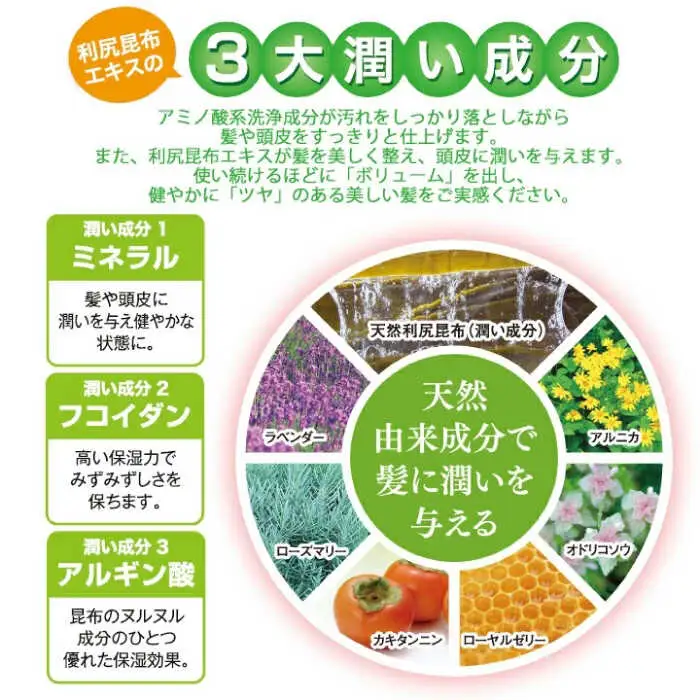 【2本セット】利尻シャンプー ［無添加］＋利尻コンディショナー ［無添加］ 糸島市 / 株式会社ピュール ヘアケア シャンプー [AZA111]