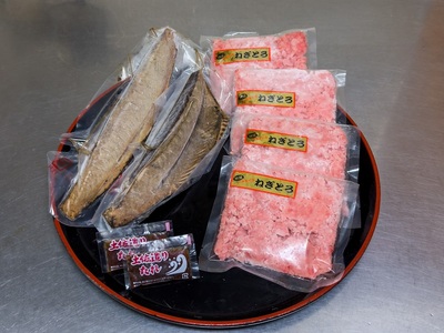 藁焼きカツオとバチまぐろのネギトロ (a10-1087)