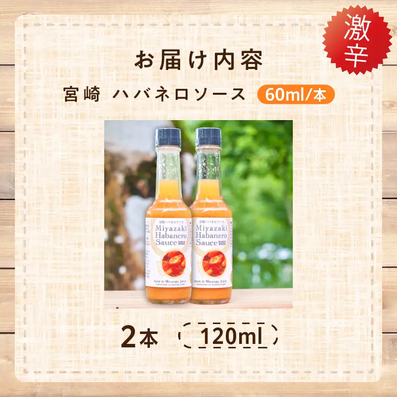 爽やか激辛食感 フルーティなハバネロソース 数量限定 宮崎 ハバネロ ソース 計2本 激辛ソース 調味料 おすすめ 加工品 オリジナル ブレンド 肉料理 パスタ ピザ ギフト プレゼント 贈り物 お取り寄せ 宮崎県 日南市 送料無料_ZXV1-24