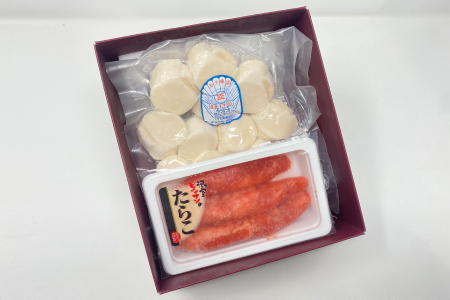 ほたて300g、たらこ140g A-16108