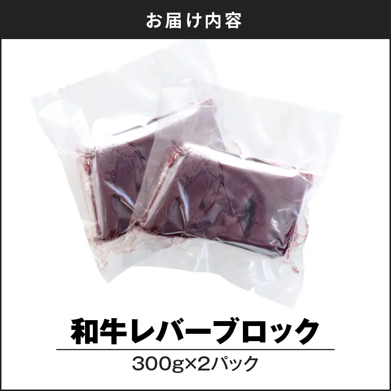 和牛レバーブロック600g（300g×2パック） K002-040 肉 牛肉 冷凍