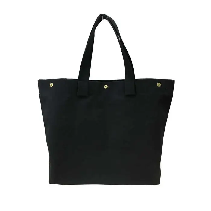 【福岡市の縫製工場オリジナルブランド OKUNIYA】本革ネーム（チョコ） トートバッグ ブラック（Mサイズ） バッグ