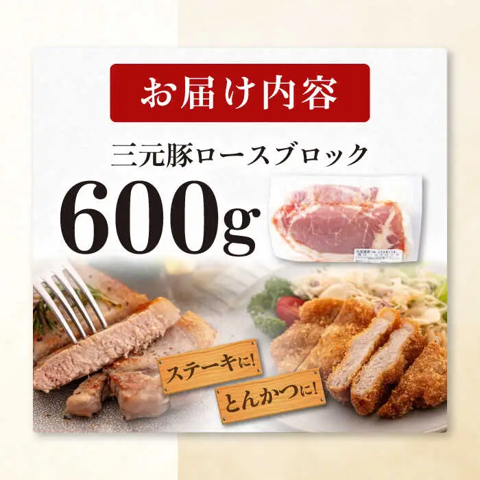 平田牧場 ロース ブロック 600g 角煮 豚肉 加工品  [AJAP070]