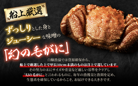 しらぬか産 茹でたて中サイズ毛がに【450g以上】_I055-0563