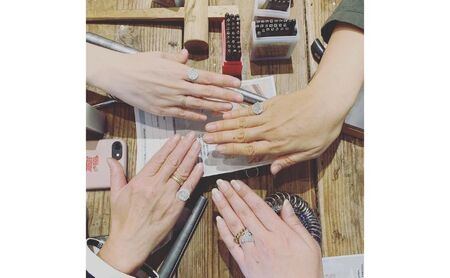 指輪 神奈川県 シルバーアクセサリーwork shop【プレートスタンプリング】2名 アクセサリー リング 製作 体験 チケット ワークショップ アクセサリー作り オリジナル 天然石 パール 初心者 逗子市 神奈川