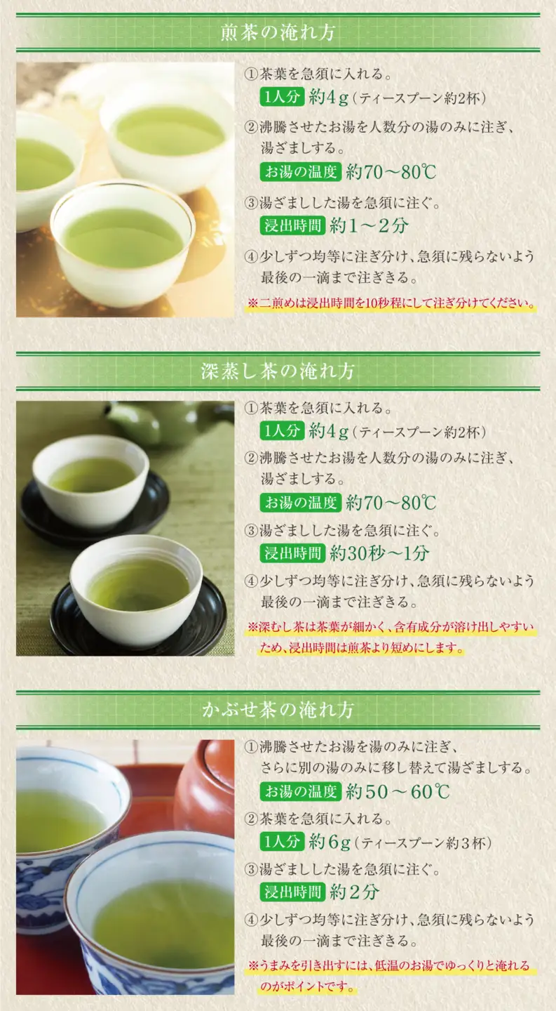 Z26-06 八女星野「星乃絆」(煎茶・深蒸し茶・かぶせ茶 各80g)  緑茶