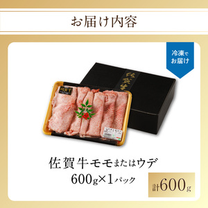 【最速配送】佐賀牛赤身スライス 600g ／ 佐賀牛【C073】